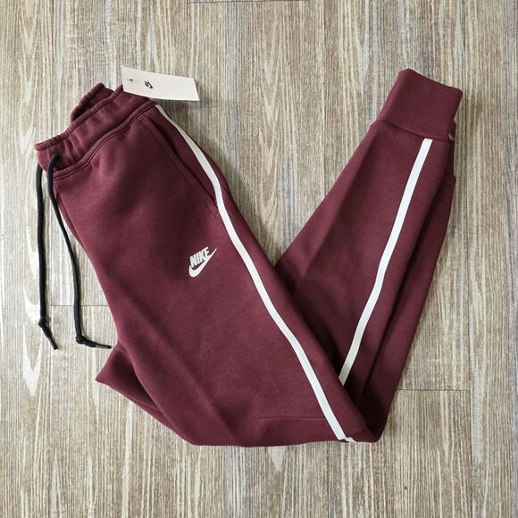 Nike Tech Fleece Reflective Joggers Pants Maroon Black Silver Men's Size XS New - Picture 6 of 8